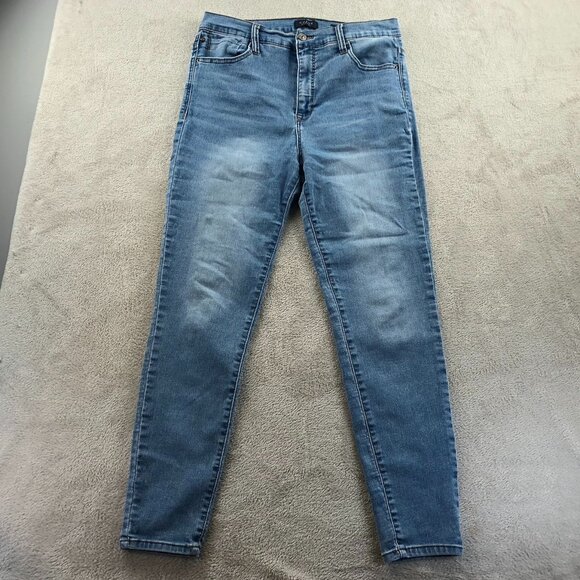 Curve Apparel Womens Jeans Size 12/31 Blue Denim High-Rise Essential Skinny Leg - Picture 13 of 14